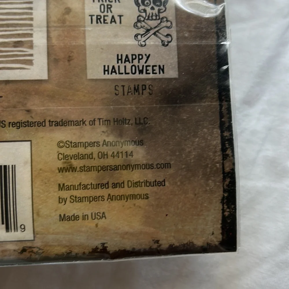 Tim Holtz Stampers Anonymous Halloween Stamps and Stencil Mixed Media NEW NIP